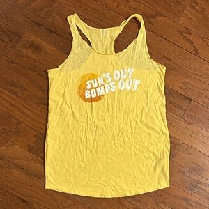Yellow Graphic Maternity Tank Top
